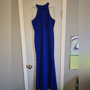 Elegant Blue Sleeveless Dress
